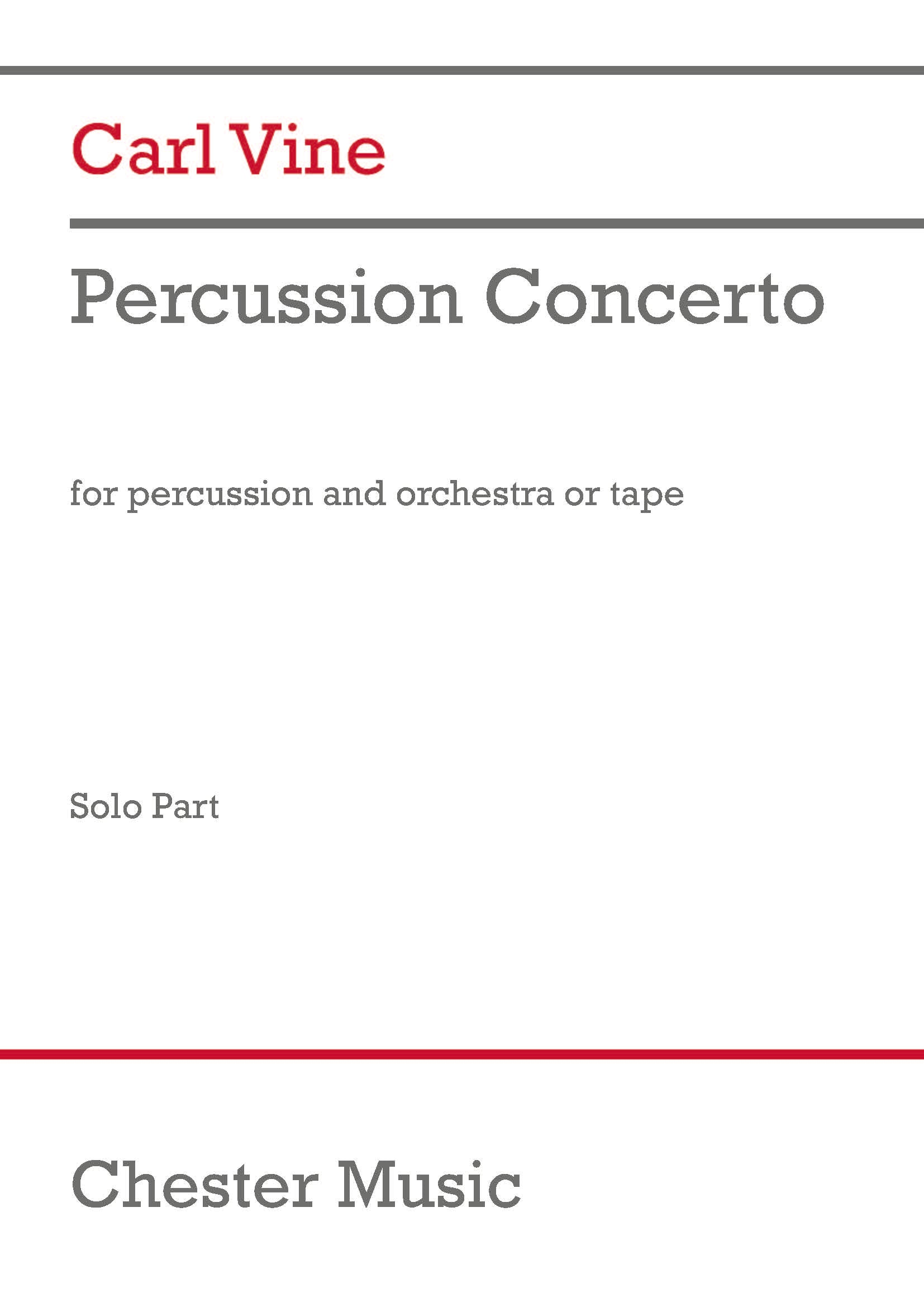 Percussion Concerto de Carl Vine, Partie séparée pour percussion