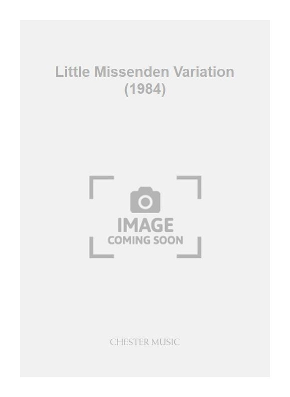 Little Missenden Variation (1984) de Geoffrey Burgon, Partition pour clarinette et Cor et Basson