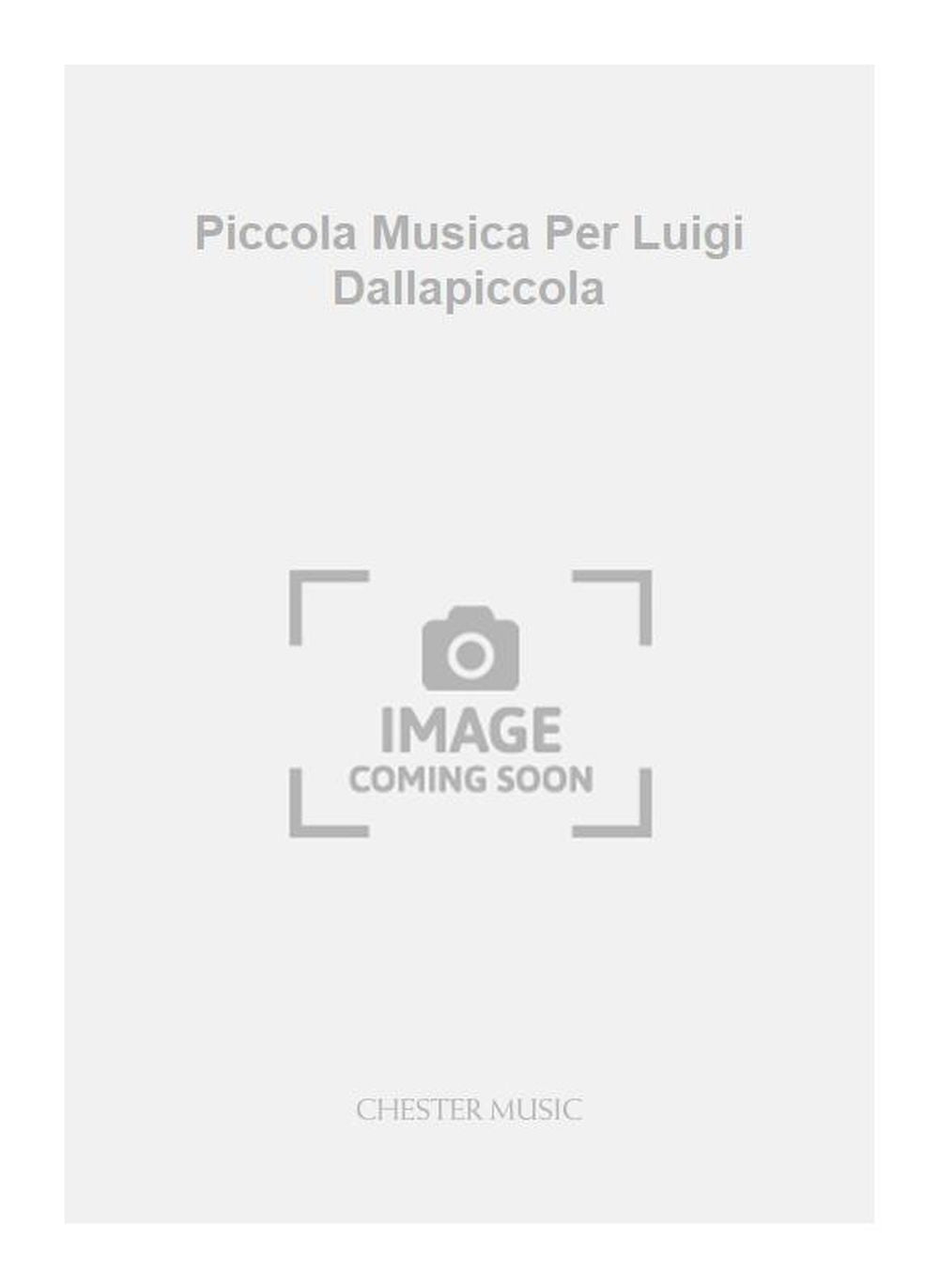 Piccola Musica Per Luigi Dallapiccola de Robert Saxton, Jeu de parties pour ensemble de chambre