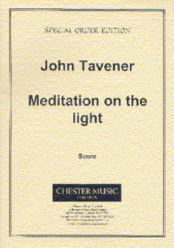 Meditation On The Light de John Tavener, Réduction pour piano pour contre-ténor et Percussion et Guitare