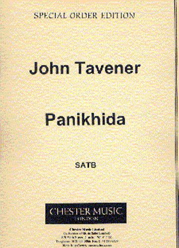 Panikhida de John Tavener, Réduction pour piano pour sATB