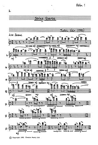 String Quartet de Judith Weir, Jeu de parties pour quatuor à cordes