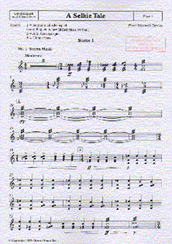 A Selkie Tale - Glockenspiel and Chime Bars de Peter Maxwell Davies, Partie séparée pour glockenspiel