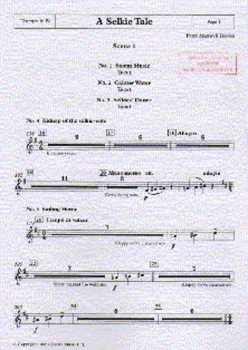 A Selkie Tale - Trumpet de Peter Maxwell Davies, Livre pour trompette