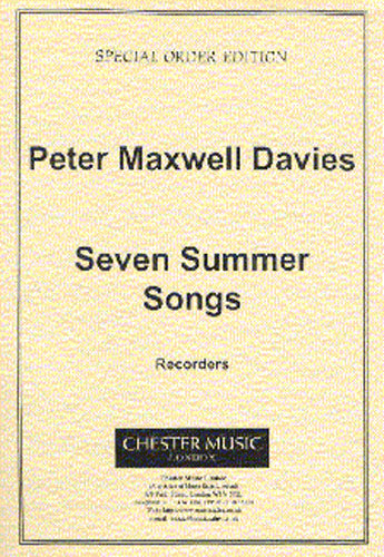 Seven Summer Songs - Recorder de Peter Maxwell Davies, Partie séparée pour ensemble de percussions