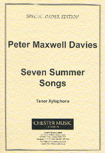 Seven Summer Songs - Tenor Xylophone de Peter Maxwell Davies, Partie séparée pour ensemble de percussions