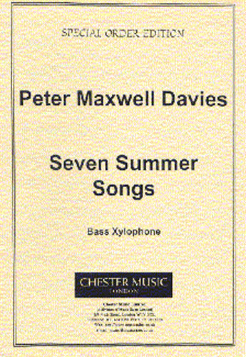 Seven Summer Songs - Bass Xylophone de Peter Maxwell Davies, Partie séparée pour ensemble de percussions