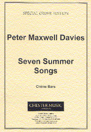 Seven Summer Songs - Chime Bars de Peter Maxwell Davies, Partie séparée pour ensemble de percussions