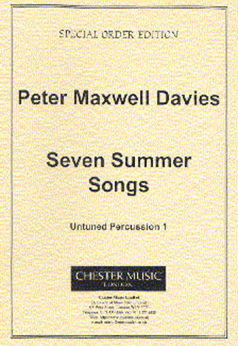 Seven Summer Songs - Untuned Percussion 1 de Peter Maxwell Davies, Partie séparée pour ensemble de percussions
