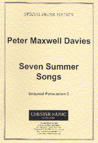 Seven Summer Songs - Untuned Percussion 3 de Peter Maxwell Davies, Partie séparée pour ensemble de percussions