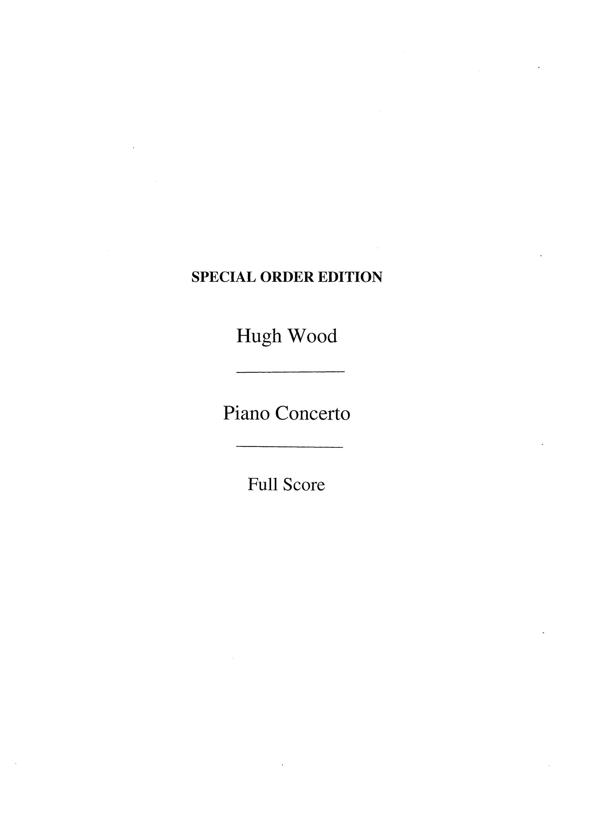Piano Concerto Op.32 de Hugh Wood, Partition pour 2 pianos et Orchestre