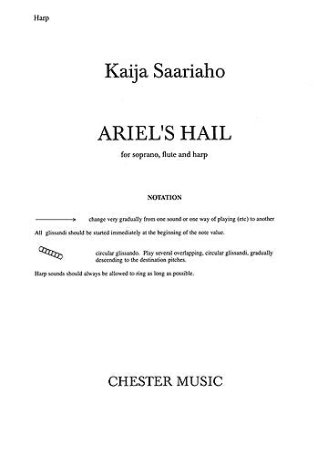 Ariel's Hail de Kaija Saariaho, Livre pour flûte et Harpe