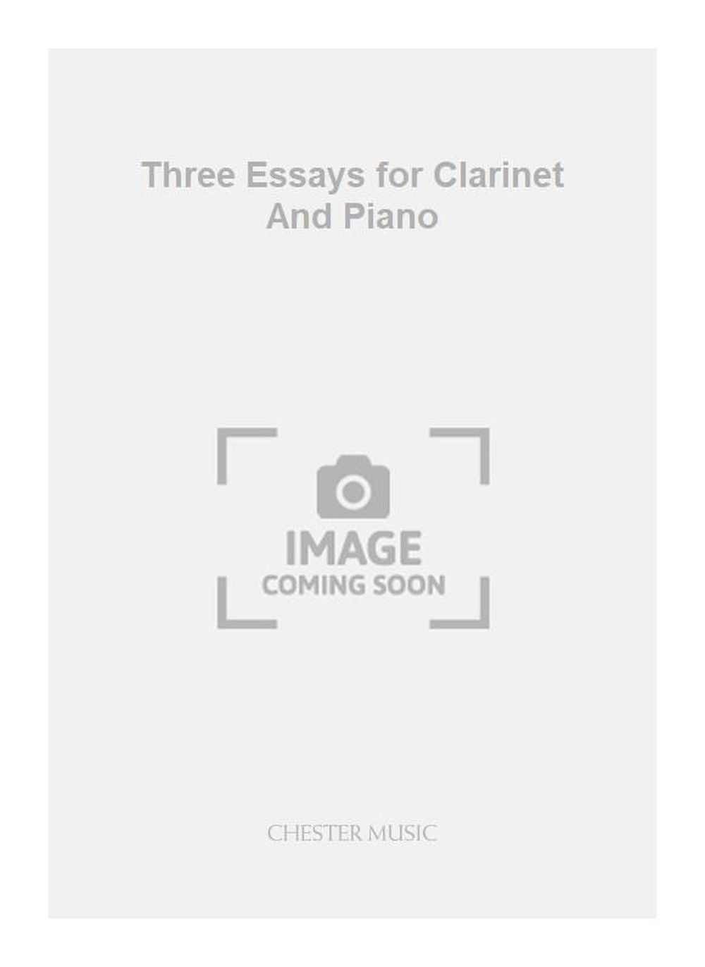Three Essays for Clarinet And Piano de Zsolt Durkó, Livre pour clarinette et Piano
