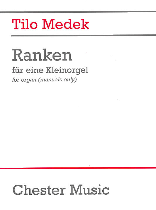 Ranken For Organ Manuals de Tilo Medek, Livre pour orgue