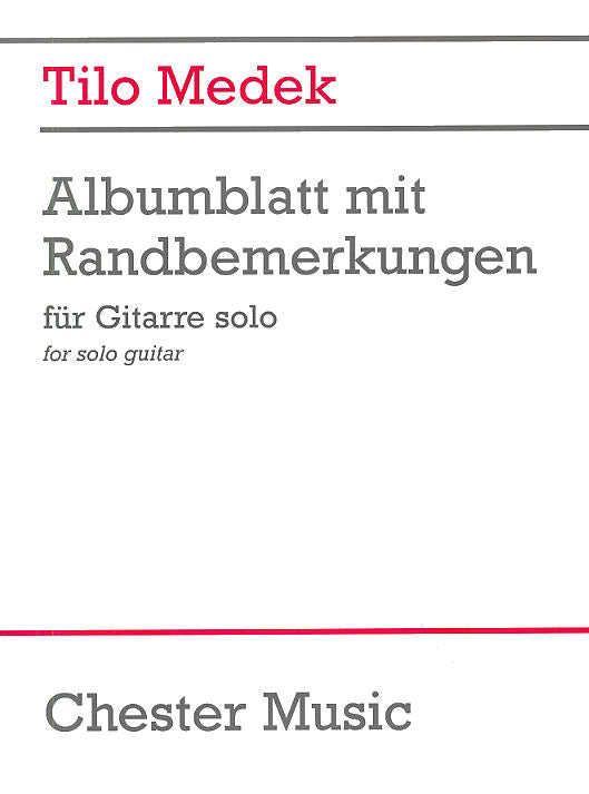 Albumblatt Mit Randbemerkungen de Tilo Medek, Livre pour guitare