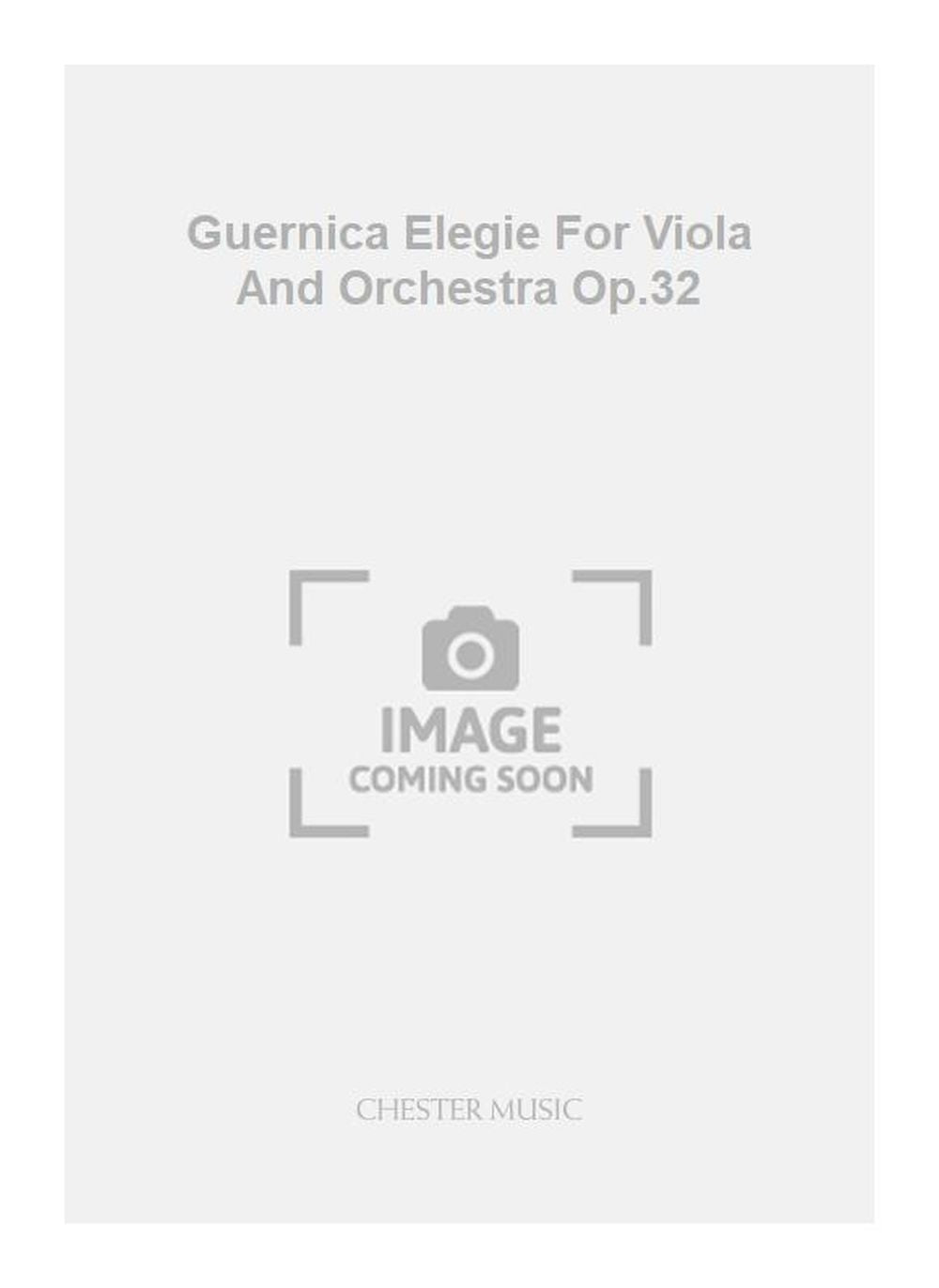 Guernica Elegie For Viola And Orchestra Op.32 de Walter Steffens, Partition pour orchestre et Alto