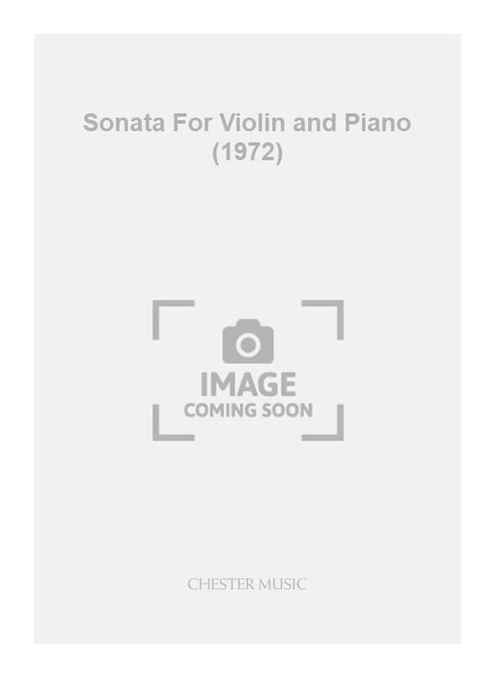 Sonata For Violin and Piano (1972) de Roberto Gerhard, Livre pour violon et Piano