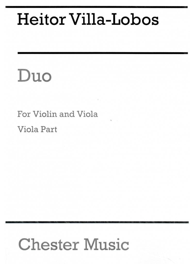 Duo de Heitor Villa-Lobos, Livre pour alto